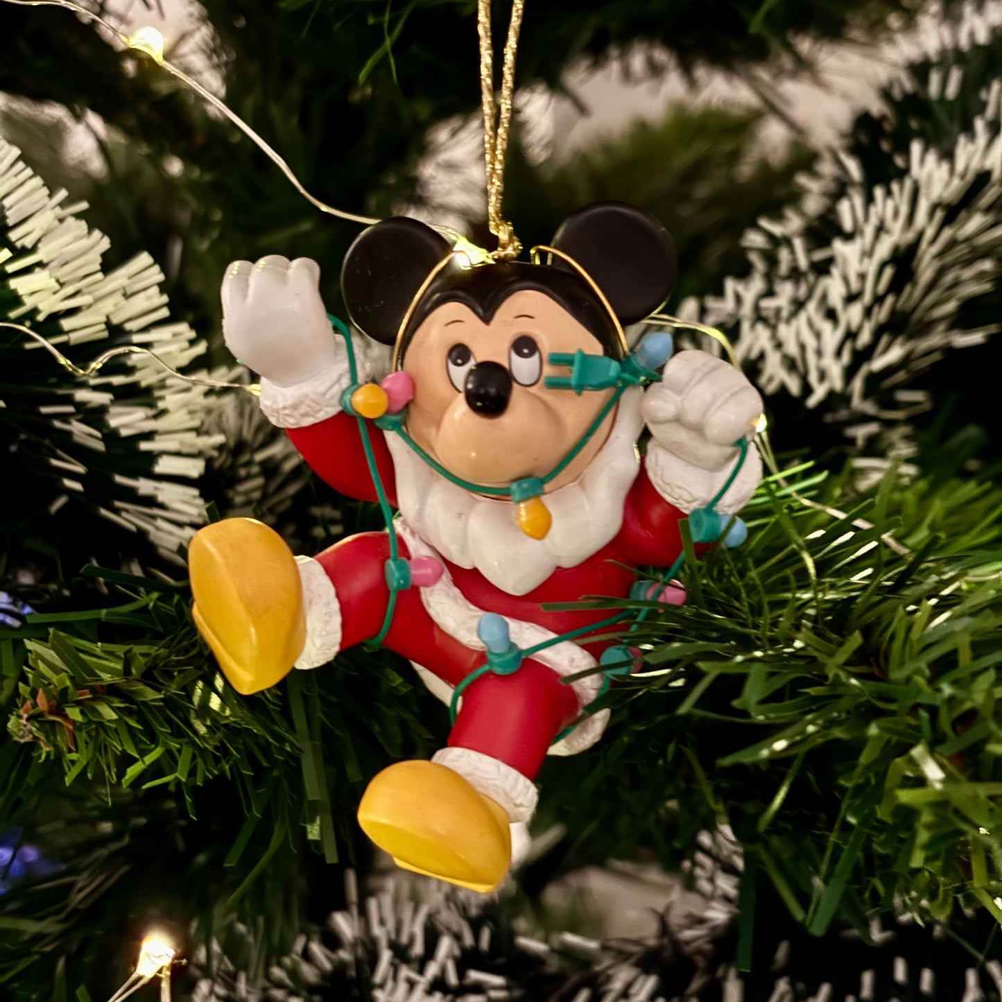Mickey Mouse with Tangled Lights Christmas Decoration