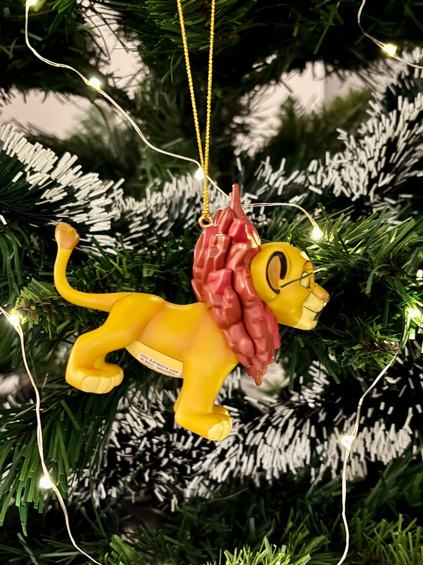 Simba with Red Leaf Mane Christmas Decoration