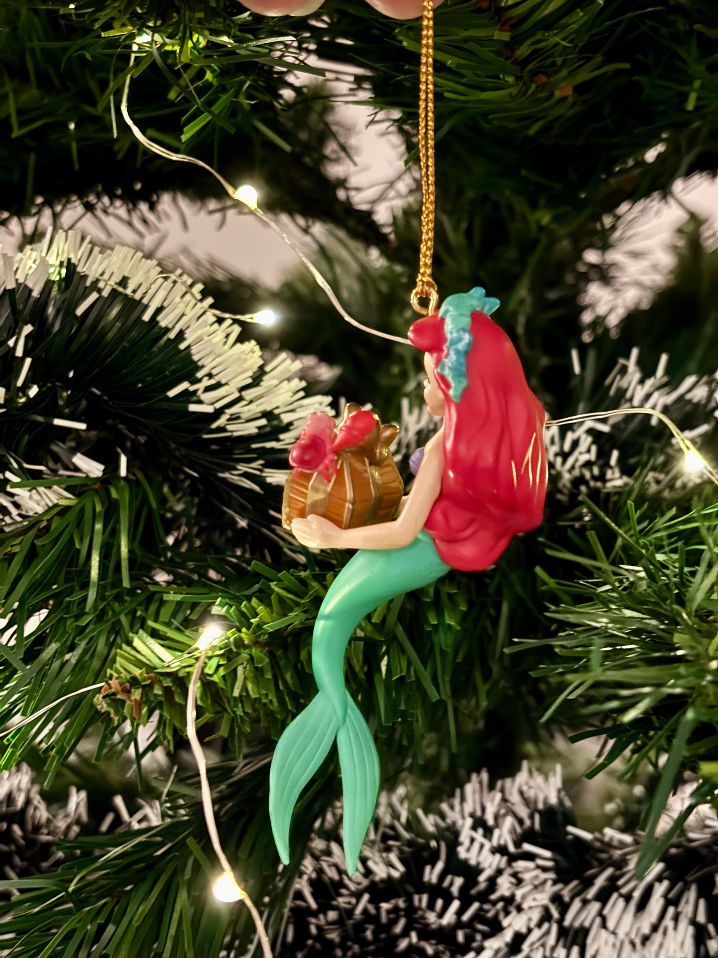 The Little Mermaid Ariel with Treasure Chest Christmas Decoration