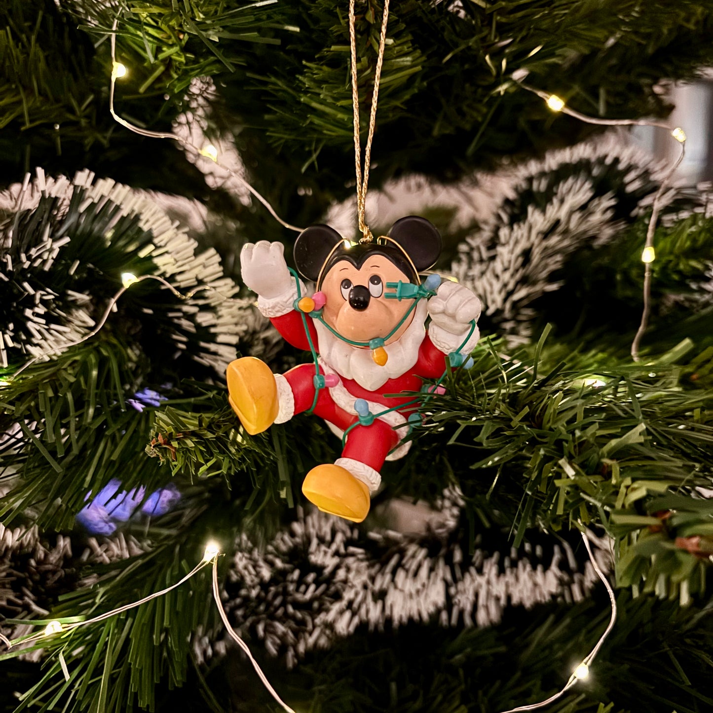 Mickey Mouse with Tangled Lights Christmas Decoration