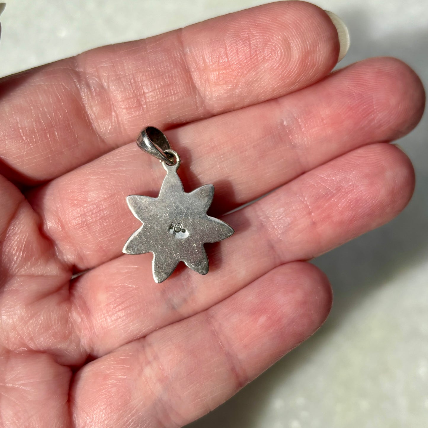 925 Sterling Silver Flower Charm Pendant