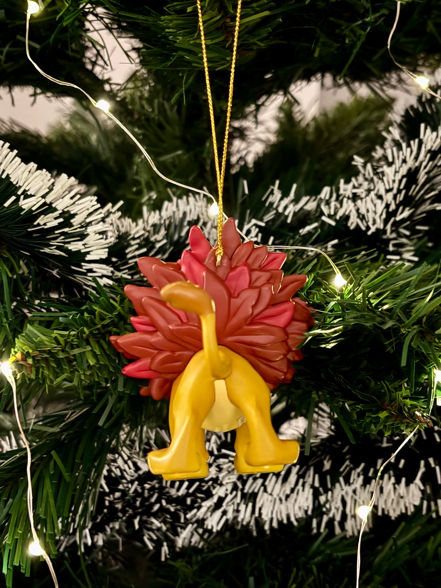 Simba with Red Leaf Mane Christmas Decoration