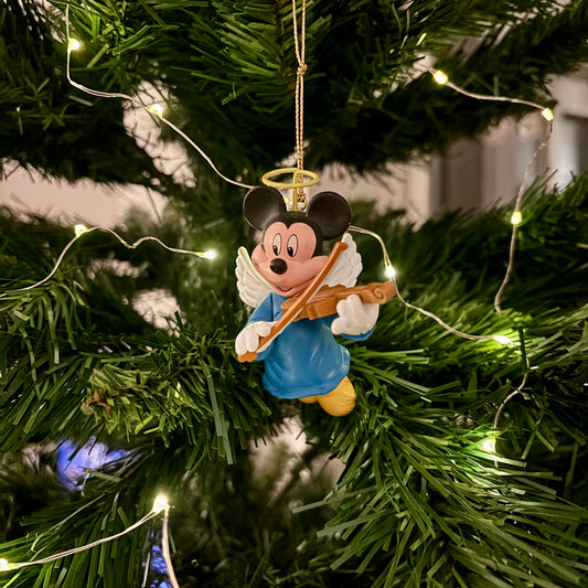 Angel Mickey Mouse Playing Violin Christmas Decoration