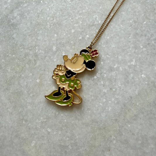 Vintage Minnie Mouse Pendant Necklace by Walt Disney Productions