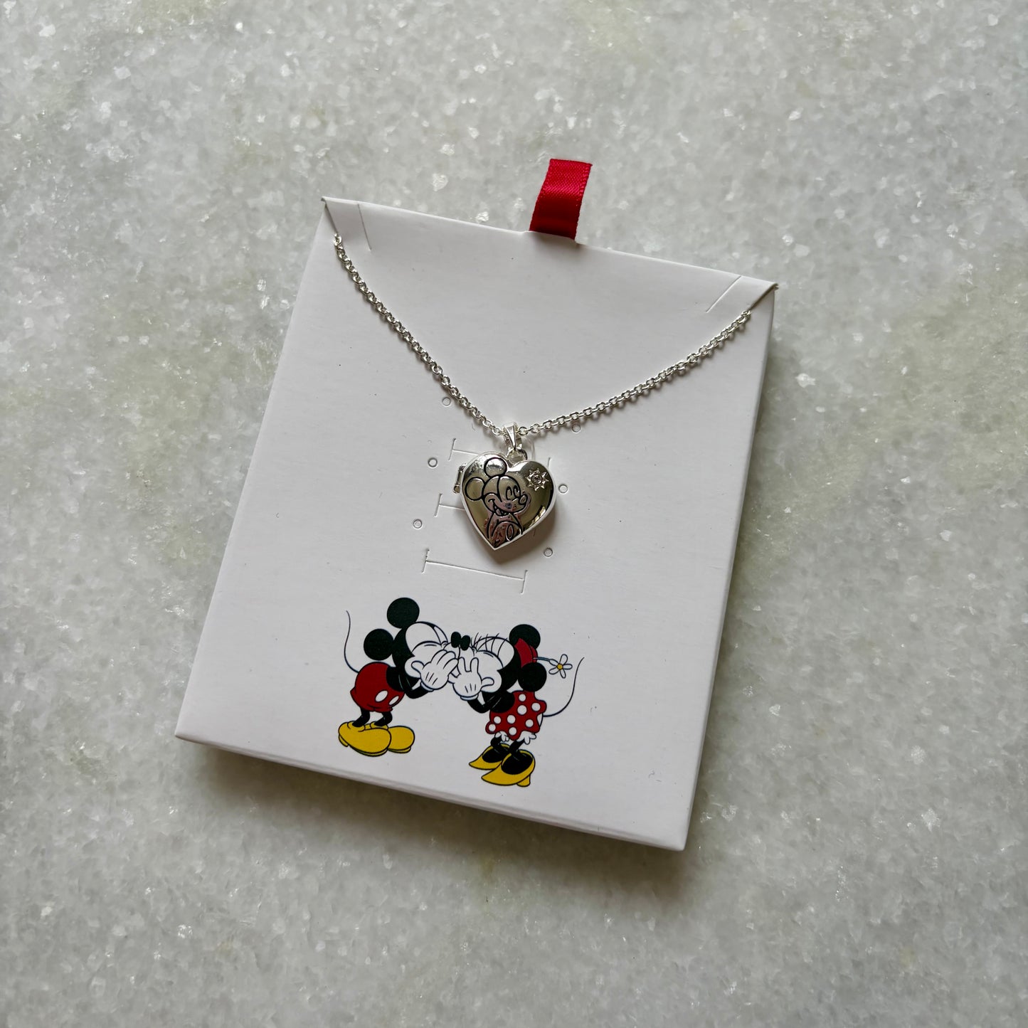 Mickey Mouse & Friends Silver Plated Heart Locket Necklace