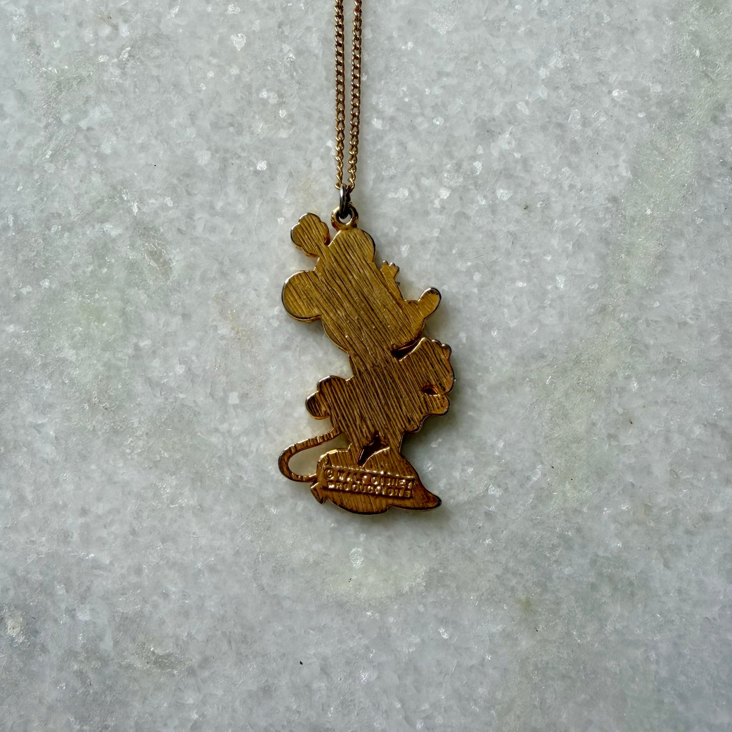 Vintage Minnie Mouse Pendant Necklace by Walt Disney Productions