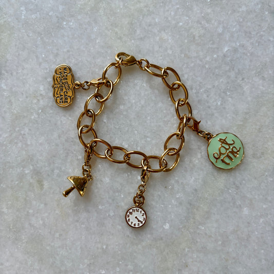 Disney Couture Alice in Wonderland Charm Bracelet