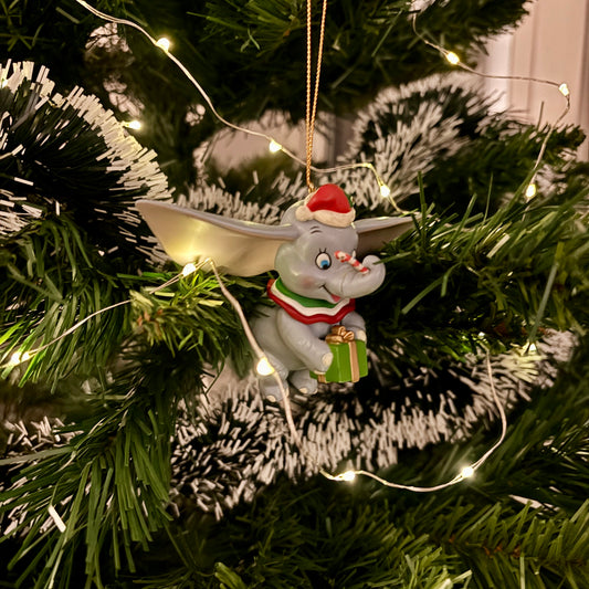 Dumbo with Candy Cane and Present Christmas Decoration
