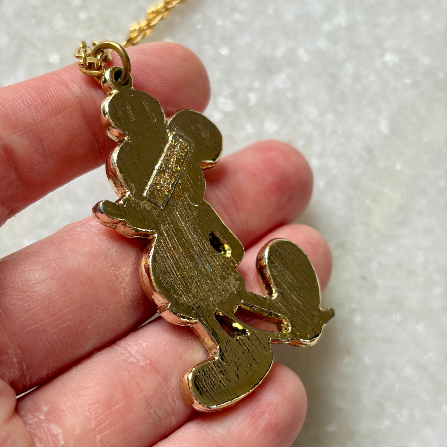 Vintage Mickey Mouse Pendant Necklace by Walt Disney Productions